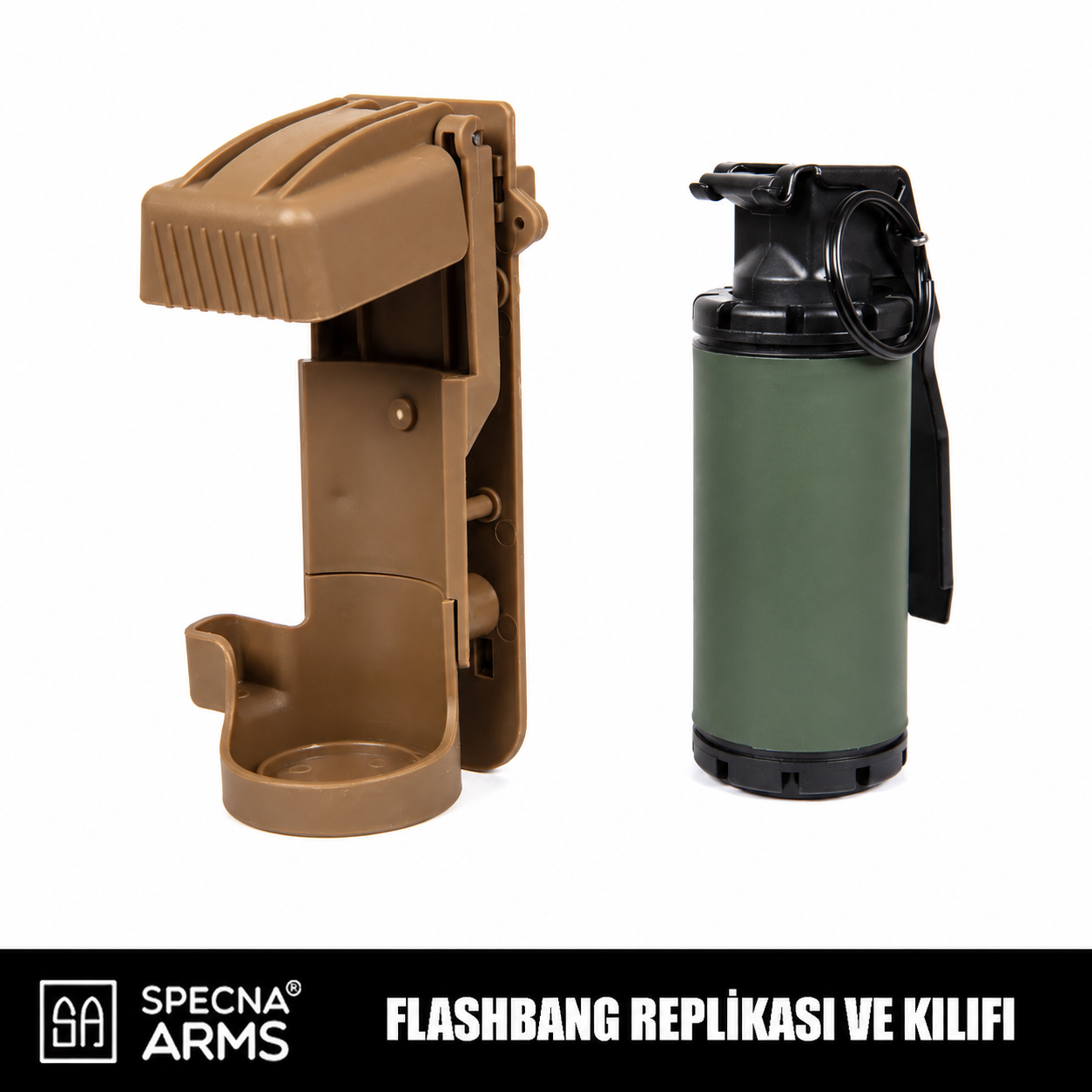 Specna Arms Flashbang Replikası Ve Kılıfı – Tan